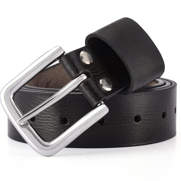 Handcrafted Coffee Roasted Vintage Men's Leather Belt - Free Personalization - Picture 6 of 15